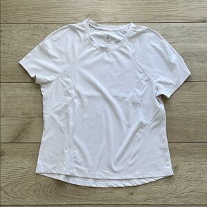 Spyder Active White Athletic Top tee ribbed woman size L